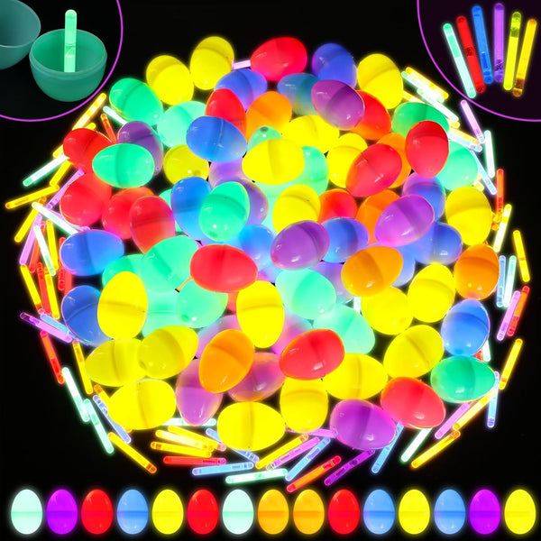 Fillable Glow Easter Eggs with Mini Glow Sticks