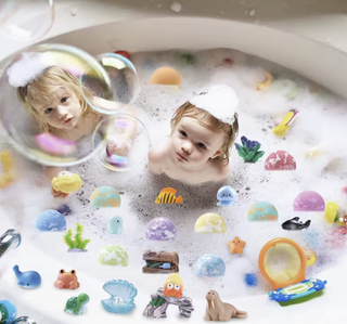 Ocean Bath Salt Set with Surprise Toys Inside 12 Pack Organic Safe Bubble Baths Salt