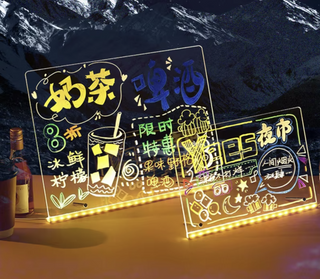LED Note Board with Color Pens – 20×30cm