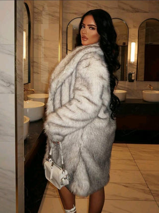 Women's Open Front Plush Coat