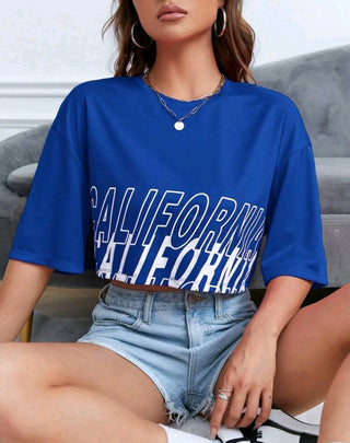 Drop Shoulder Crop Tee