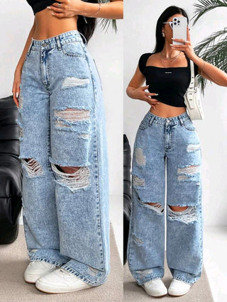 Wide Leg Loose Casual Versatile Denim Jeans