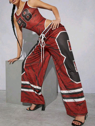 Sport Graphic Wide Leg Pants