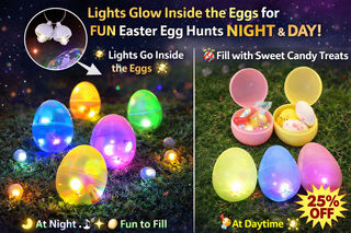 Blinking LED Glow Easter Eggs – Fillable with Treats! – 50 to 300 PCS