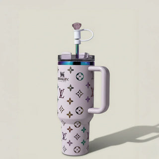 40oz Luxury Quencher Tumbler | FREE Luxury Keychain + Gem Straw Topper