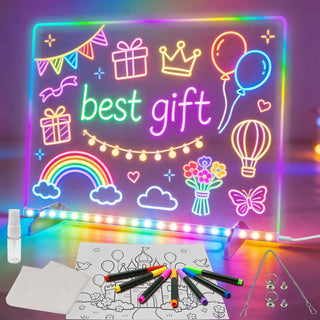 LED Note Board with Color Pens – 20×30cm