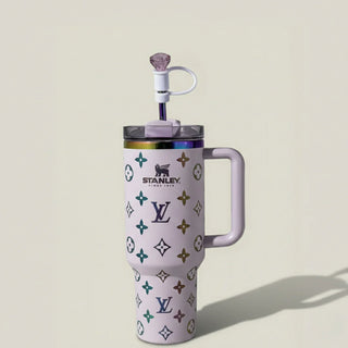 40oz Luxury Quencher Tumbler | FREE Luxury Keychain + Gem Straw Topper