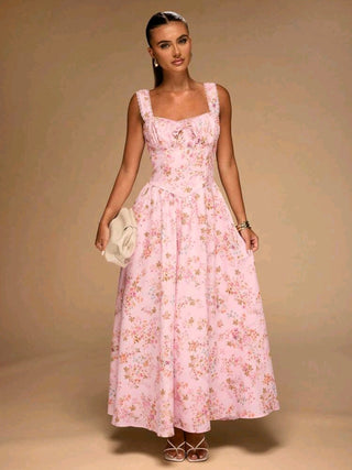 Summer Vacation, Small Floral Dress, Picnic Dress, Elegant Dress
