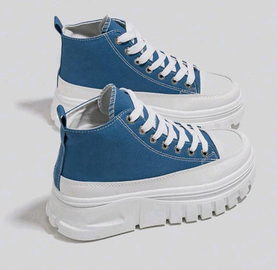 High-Top Lace-Up Canvas Shoes   (The Size Runs Small, So We Recommend One Size Up)
