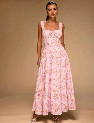 Summer Vacation, Small Floral Dress, Picnic Dress, Elegant Dress