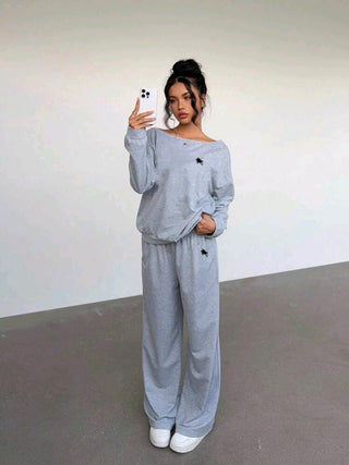 Women Casual, Sports, College Style Sweatshirt Set Autumn/Winter