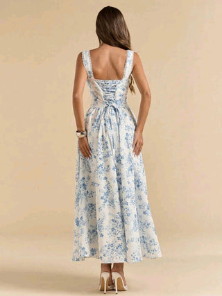 Summer Vacation, Small Floral Dress, Picnic Dress, Elegant Dress