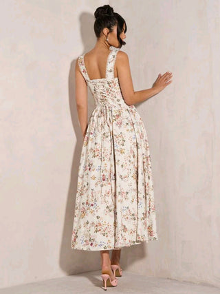 Summer Vacation, Small Floral Dress, Picnic Dress, Elegant Dress